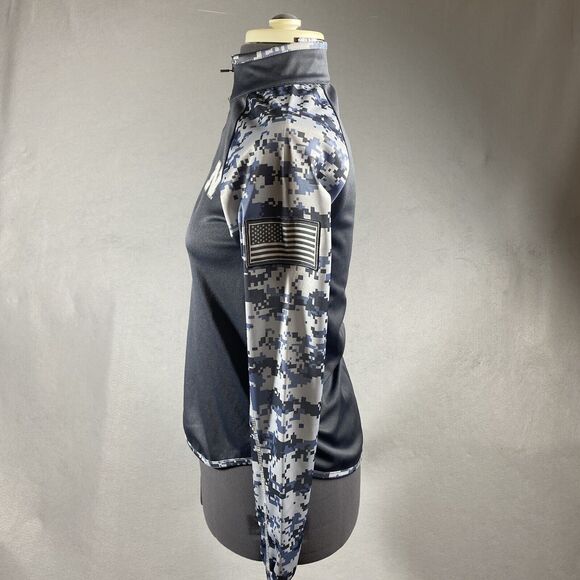 Colosseum Nebraska Cornhuskers 1/4 Zip Pullover Women's Size Small Gray  Camo - Picture 2 of 12